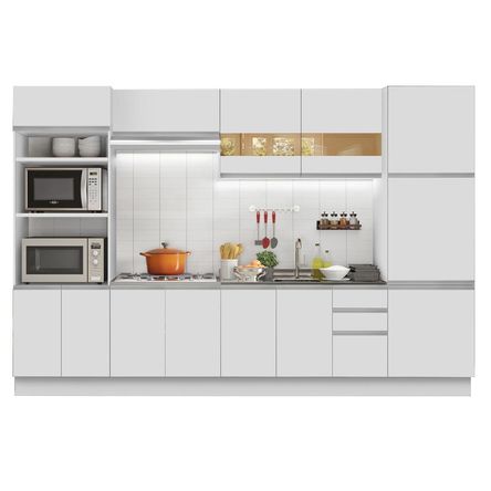 Mueble de Cocina Integral Roma 330 cm Blanco 01