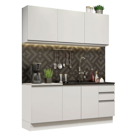 Mueble de Cocina Integral Glamy 180 cm Blanco 10 Mueble de Cocina Integral Glamy 180 cm Blanco 10