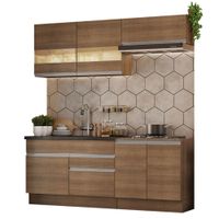Mueble de Cocina Integral Glamy 200 cm Marrón 07