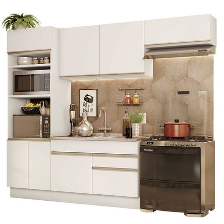 Mueble de Cocina Integral Glamy 270 cm Blanco 15 Mueble de Cocina Integral Glamy 270 cm Blanco 15