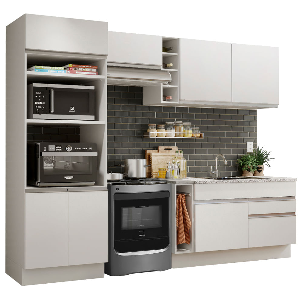 Mueble de Cocina Integral Jade 270 cm Blanco 09 Mueble de Cocina Integral Jade 270 cm Blanco 09
