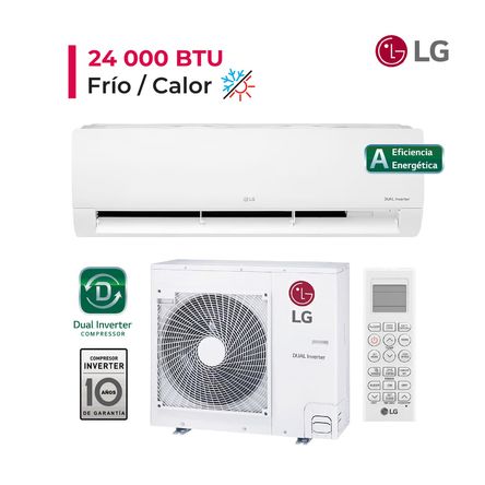 Aire Acondicionado LG Split De 24,000 btu/h Inverter Frío/Calor
