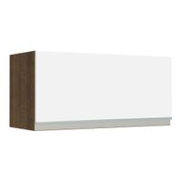 Alacena de Cocina 1 Puerta Abatible Glamy 70 cm Marrón/Blanco
