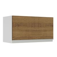 Alacena de Cocina 1 Puerta Abatible Glamy 60 cm Blanco/Marrón