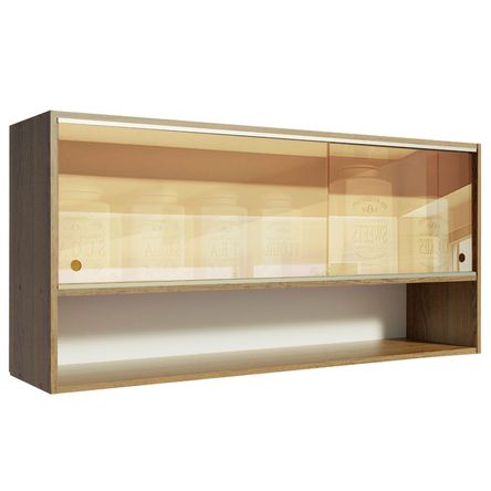 Alacena de Cocina 2 Puertas Corredizas de  Emilly 105 cm Marrón Alacena de Cocina 2 Puertas Corredizas  Emilly 105 cm Marrón