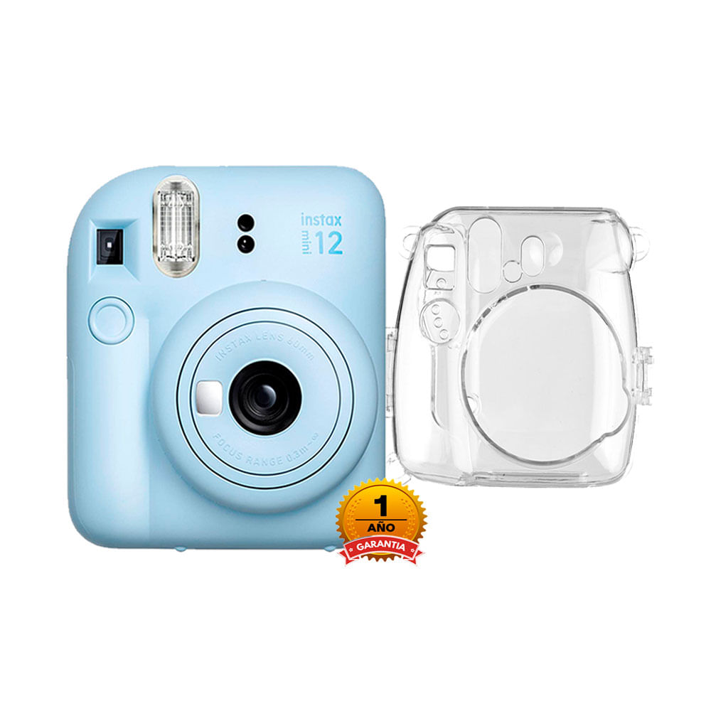 Camara Fujifilm Instax Mini 12 Azul+Estuche Transparente Camara Fujifilm Instax Mini 12 Azul+Estuche Transparente