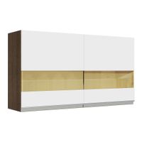 Alacena de Cocina 2 Puertas de  Glamy 120 cm Marrón/Blanco
