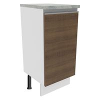 Mueble de Cocina 1 Puerta Glamy 35 cm Blanco/Marrón