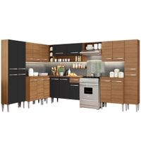 Mueble de Cocina Integral Emilly Big 513 cm Marrón/Negro 02
