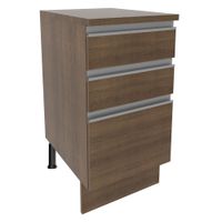 Mueble de Cocina 3 Cajones Glamy 40 cm Marrón