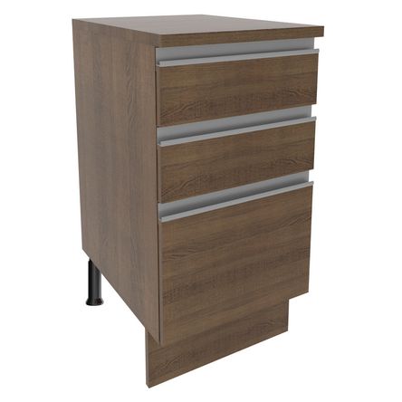 Mueble de Cocina 3 Cajones Glamy 40 cm Marrón