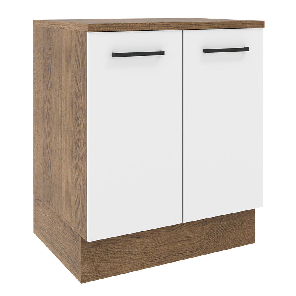 Mueble de Cocina 2 Puertas Agata 70 cm Marrón/Blanco Mueble de Cocina 2 Puertas Agata 70 cm Marrón/Blanco