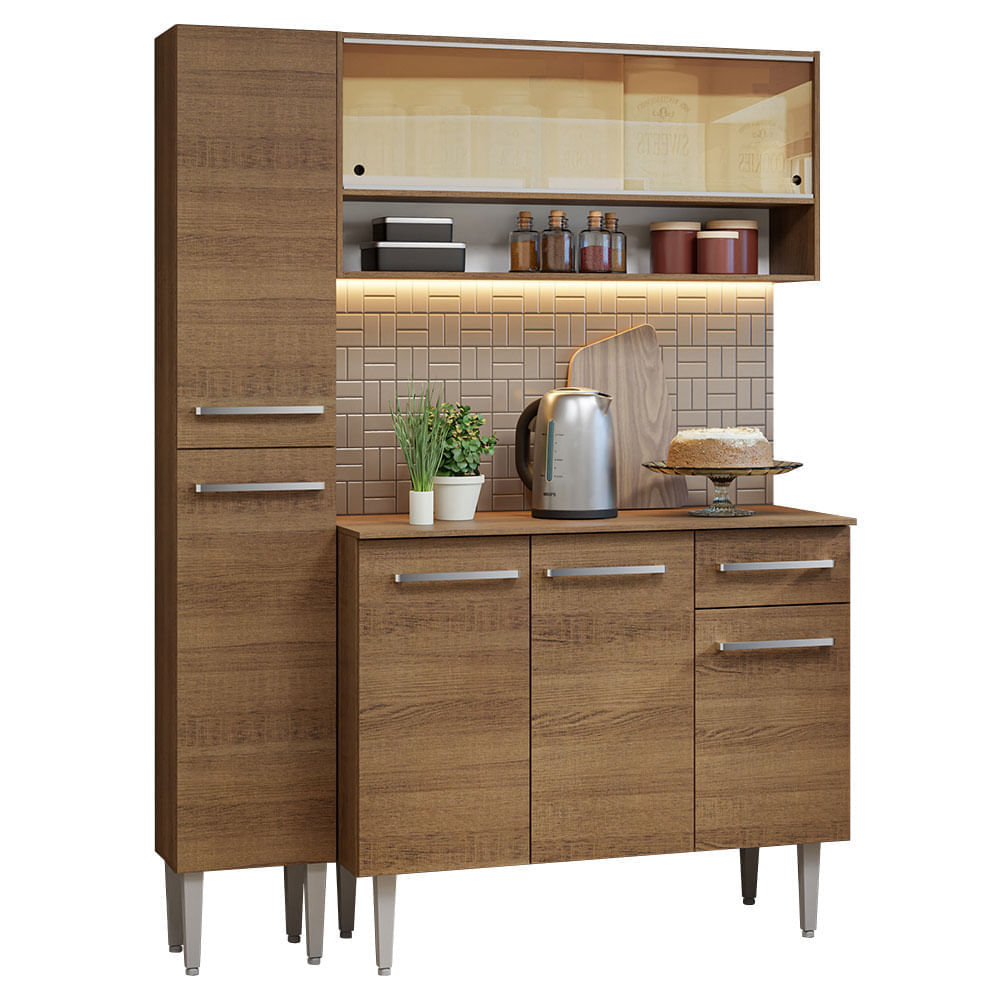 Mueble de Cocina Integral Emilly 137 cm Marrón 09