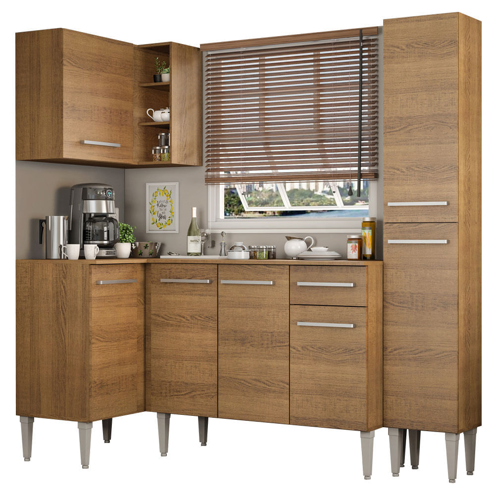 Mueble de Cocina Integral Emilly Song 261 cm Marrón 01