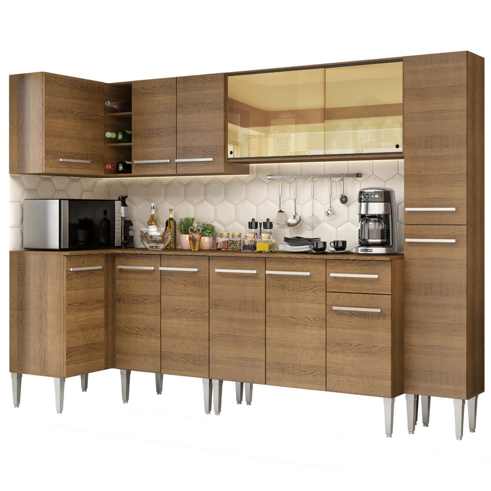 Mueble de Cocina Integral Emilly Wave 325 cm Marrón 04
