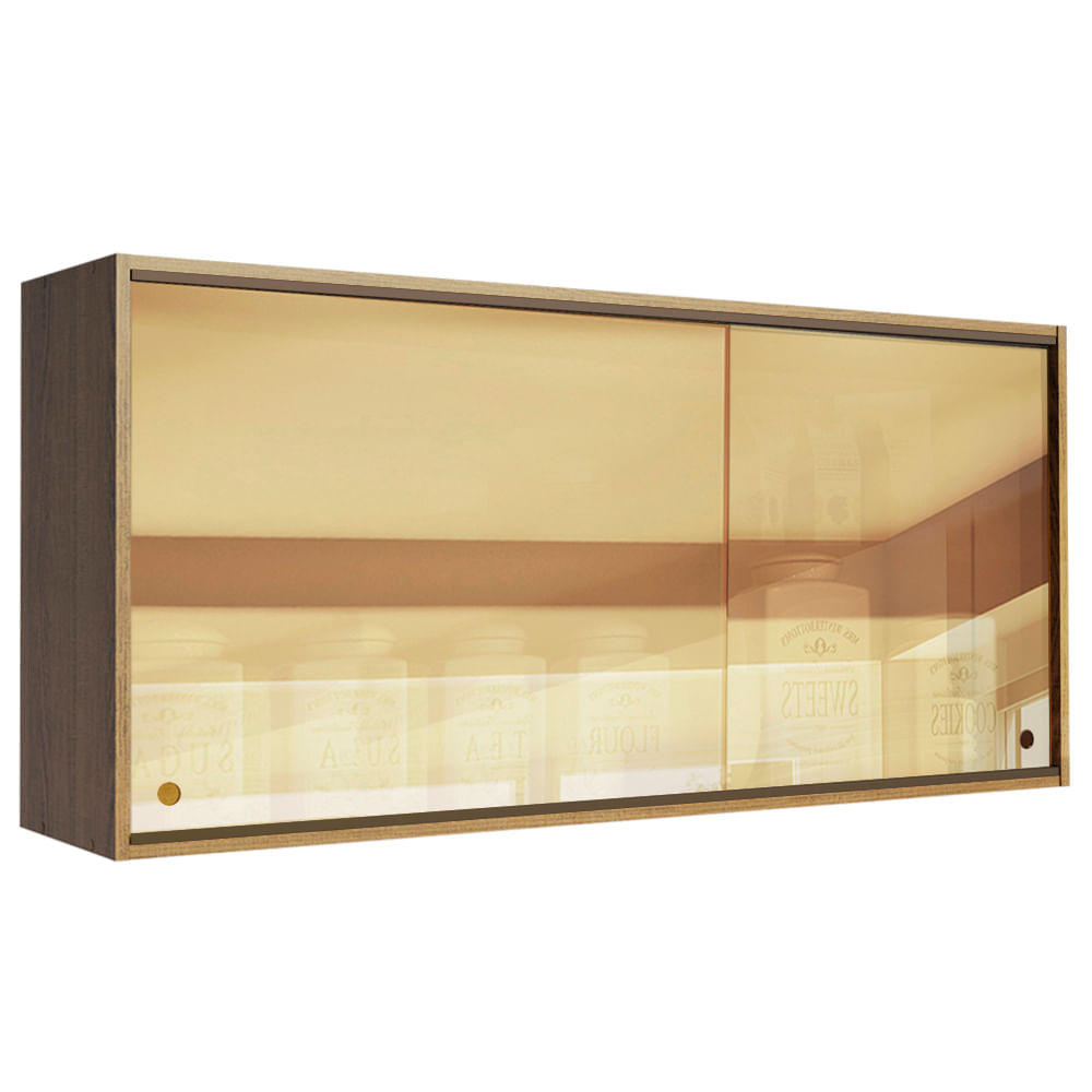 Alacena de Cocina 2 Puertas Corredizas de Emilly 105 cm Marrón
