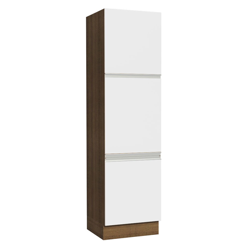 Mueble de Cocina Despensa 3 Puertas Glamy 60 cm Marrón/Blanco