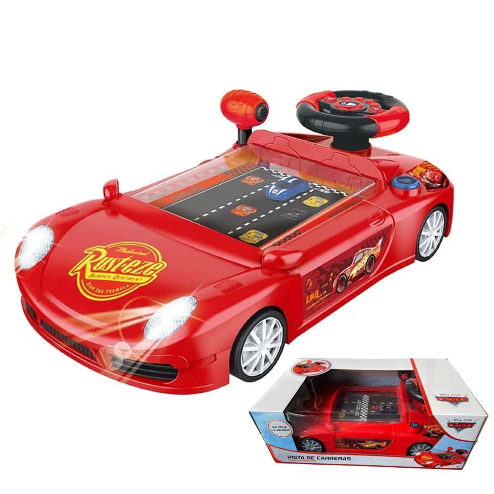 Juguete Coche de Carrera Consola CARS con Luces y Sonido Promart