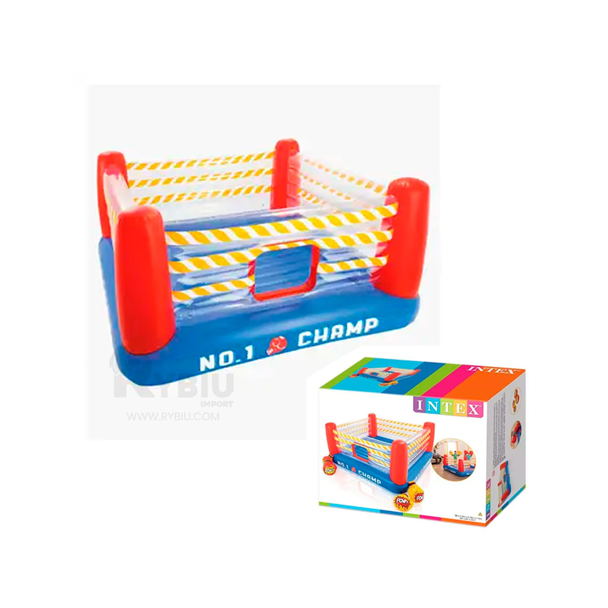 Inflable Innovador en Color Azul Y+Regalo Ligas para Peinar