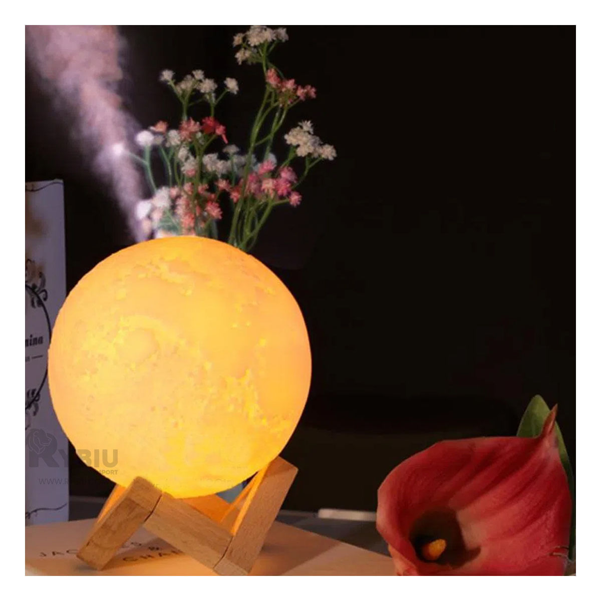 Humidificador Recargable en Forma de Luna Y+Stickers