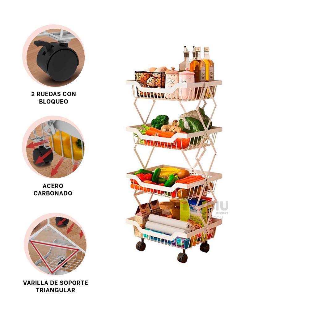 Estante Dinamico de 4 Pisos Blanco Y+Post-it Adhesivos