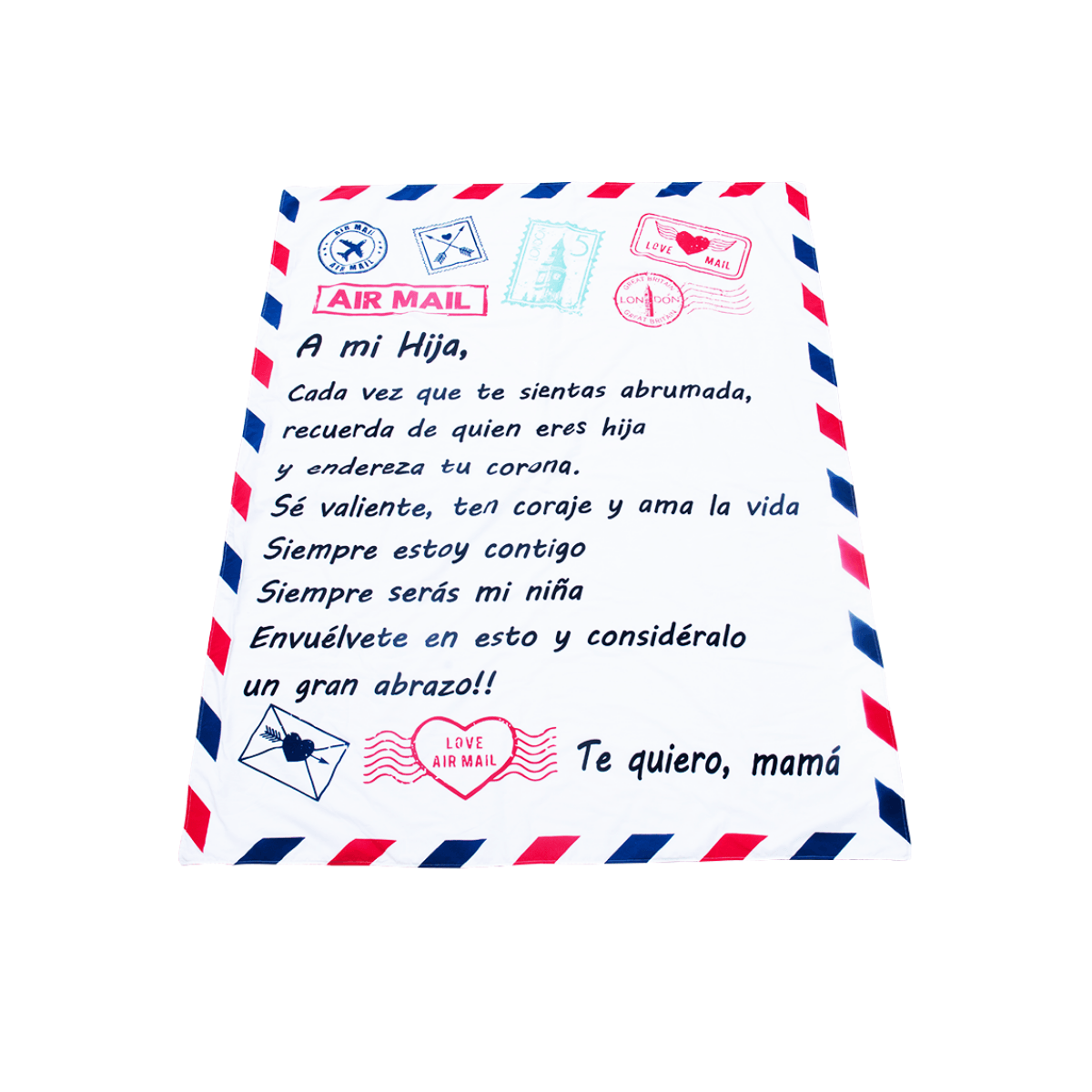 Manta Postal Abrazo de Mamá a Hija Mimos RG002 de Tela