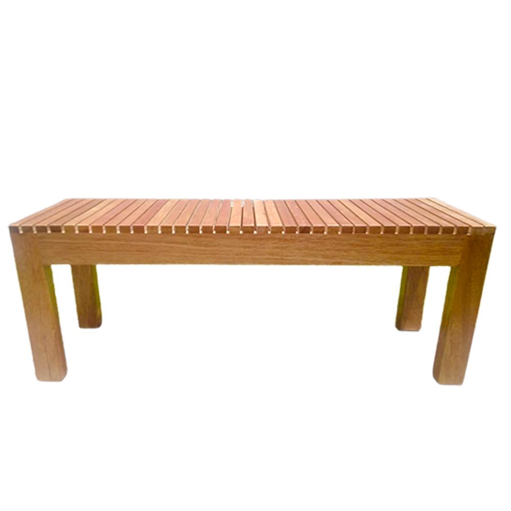 Banca Silla Terraza Terracota Banqueta Banco en Madera Natural Largo 100cm