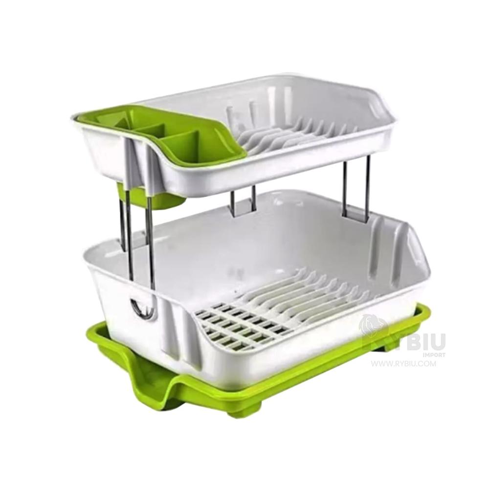 Colador Resistente de Platos en Verde Y+Ligas de Regalo