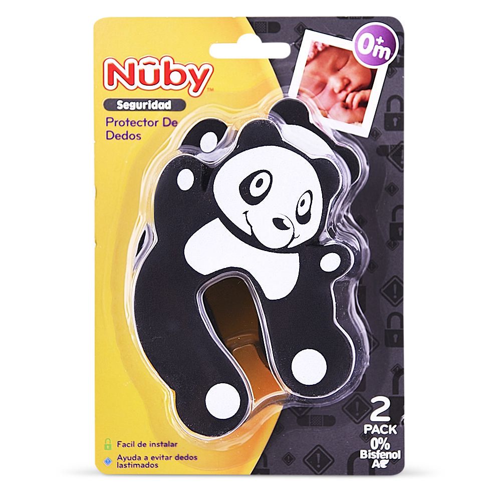 Nuby Protector De Dedos 0% Bpa Om+ Negro-Oso