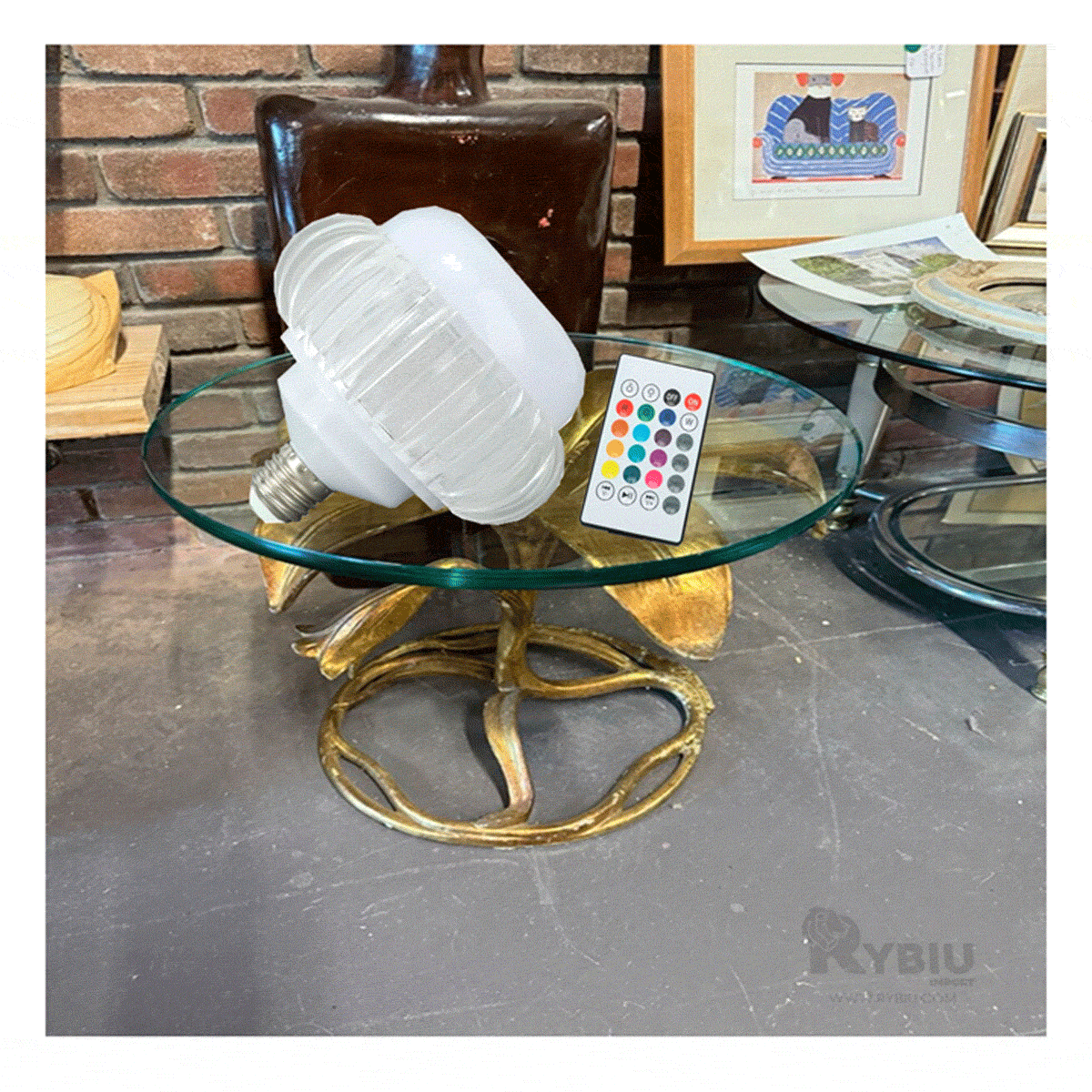 Foco Moderno Led con Bluetooth de Tono Multicolor Y+Stickers