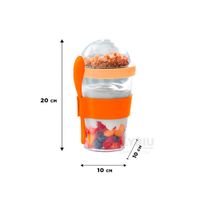 Pocillo Ligero 350ML Anaranjado Y+Ligas de Regalo
