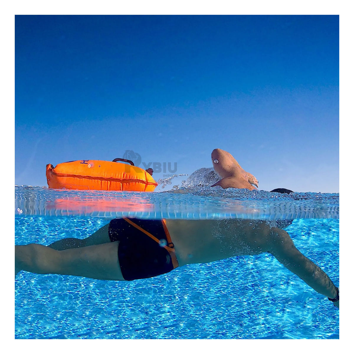 Flotador Inflable Salvavida con Mochila Anaranjado