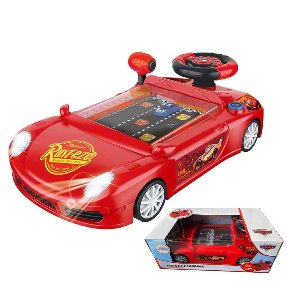 Juguete Coche de Carrera Consola CARS con Luces y Sonido