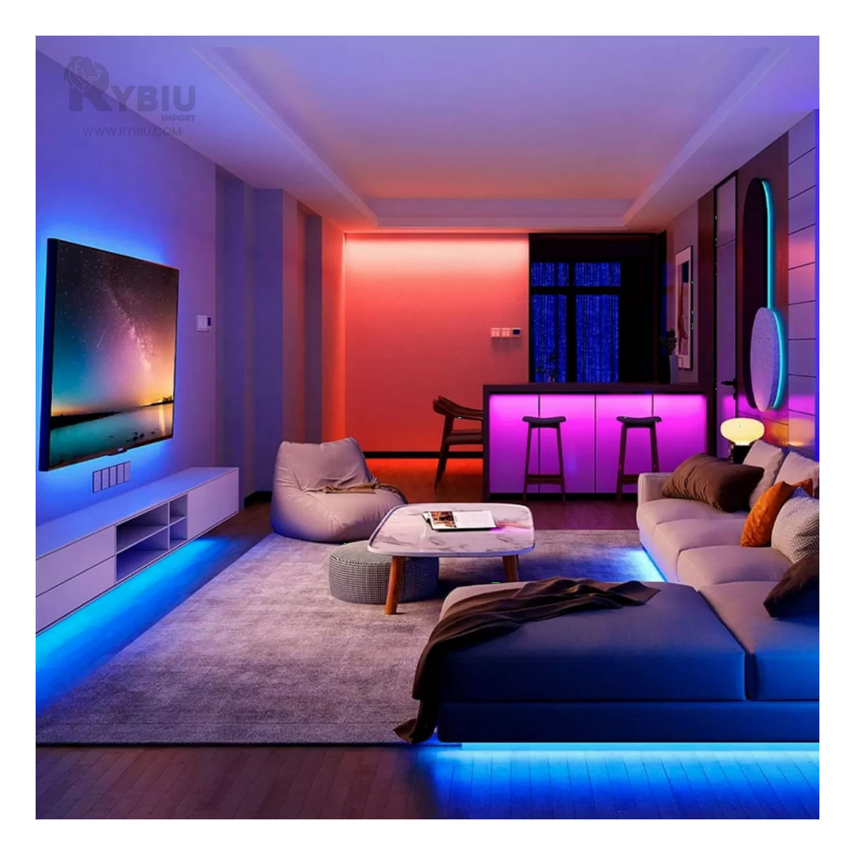 Luces Flexible Portable en Multicolor Y+Post-it adhesivos