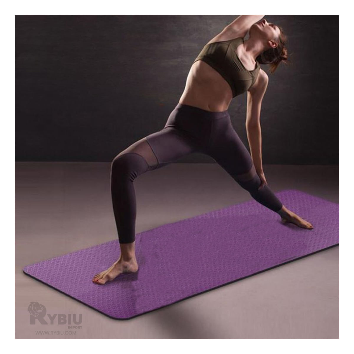 Colchoneta Deportiva 8mm de Color Lila Y+Post-it adhesivos