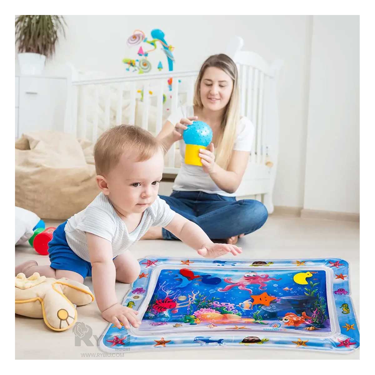 Inflable Divertido de Agua para Bebes Azul Y+Papel de Regalo