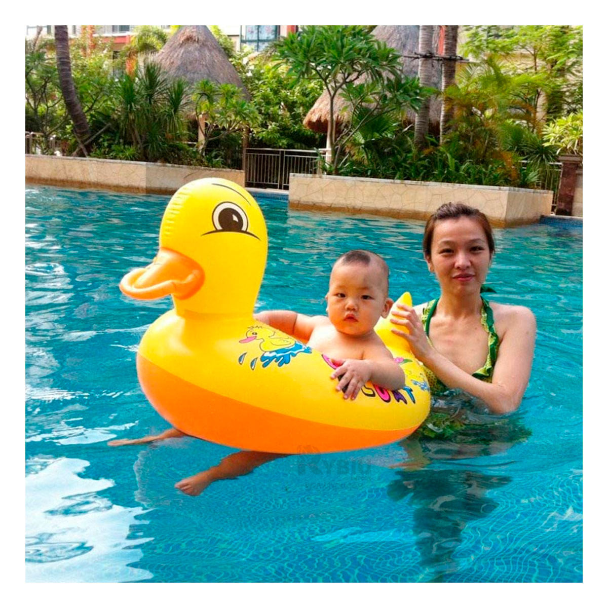 Inflable Piscina Para Niño Forma de Pato Y+Ligas de Regalo