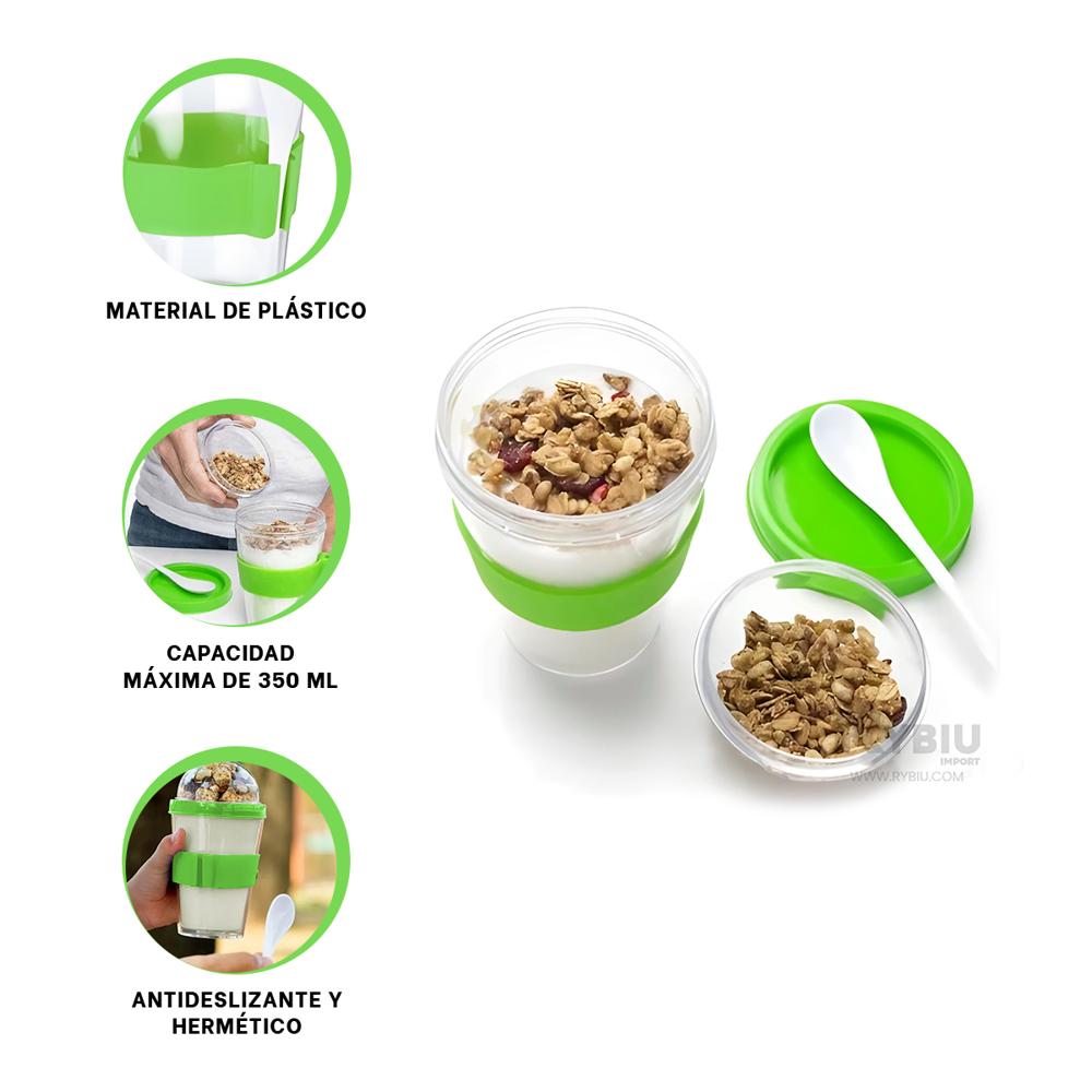 Pocillo Ligero 350ML Verde Limon Y+Ligas de Regalo