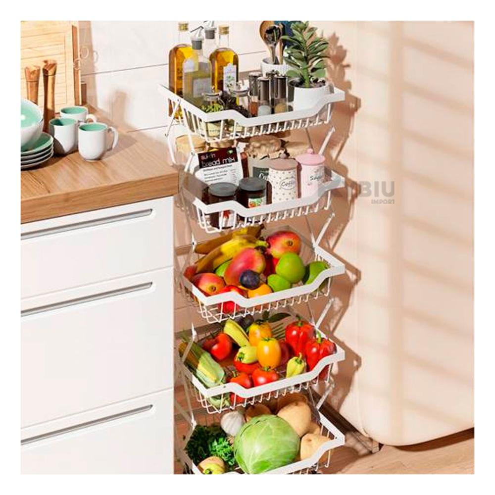 Verdulero para Cocina 5 Pisos Blanco Y+Papel de Regalo