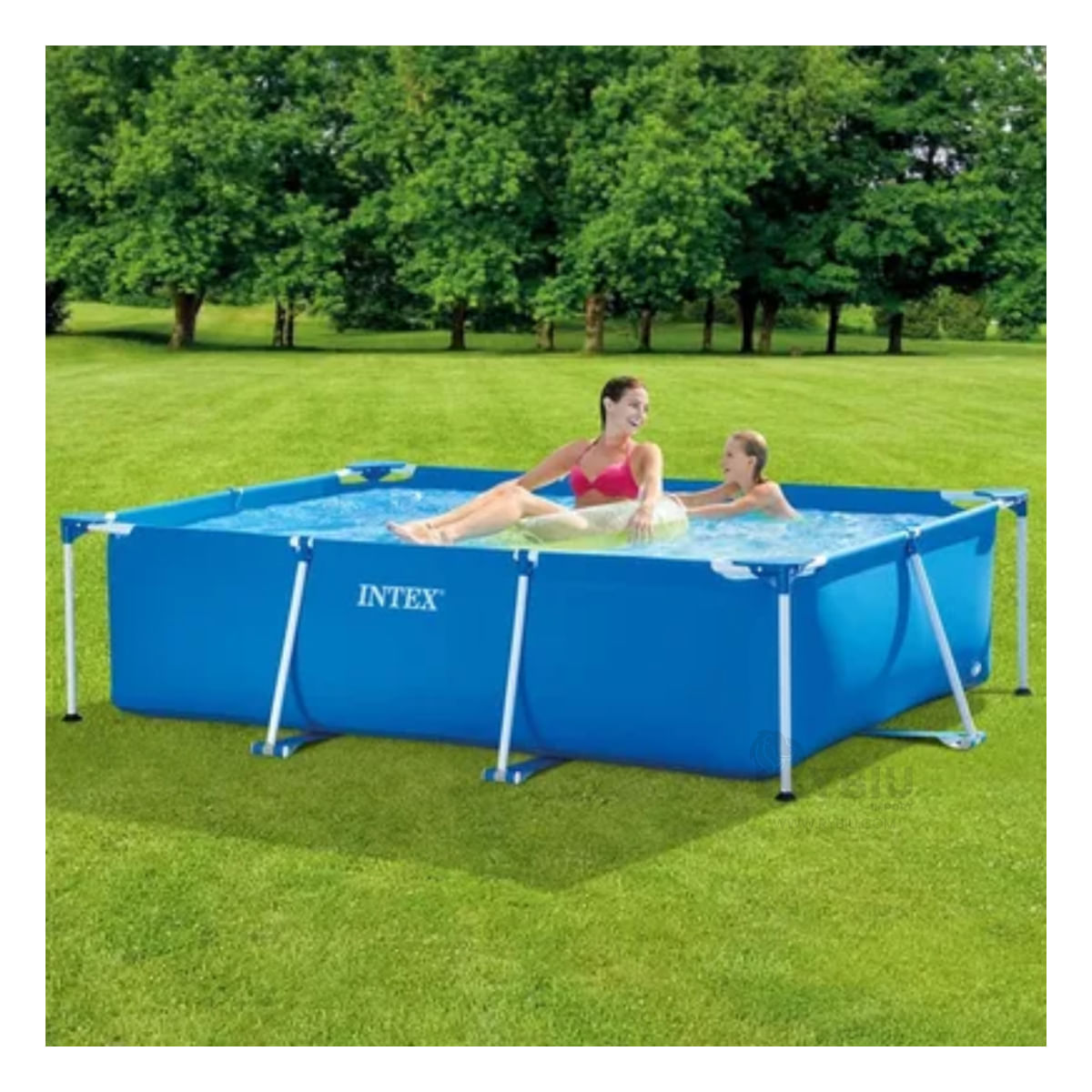Piscina Borde Solido en Tono Celeste Y+Papel de Regalo