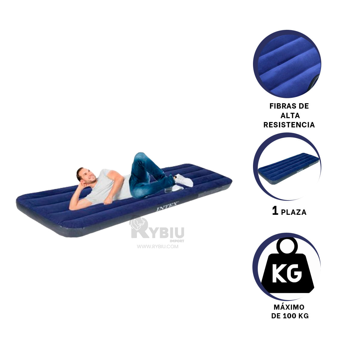 Colchoneta Multifuncional Azul Y+Ligas de Regalo