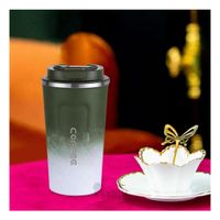 Taza Termo Funcional Verde con Blanco Y+Envoltorio de Regalo