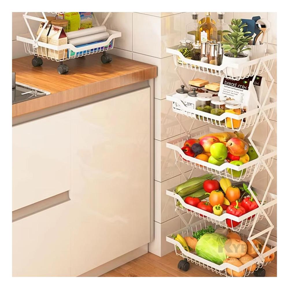 Verdulero Duradero de 5 Pisos Blanco Y+Papel de Regalo