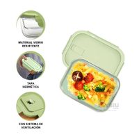 Recipiente Compacto con Tapa Verde Y+Gift MiniAgenda