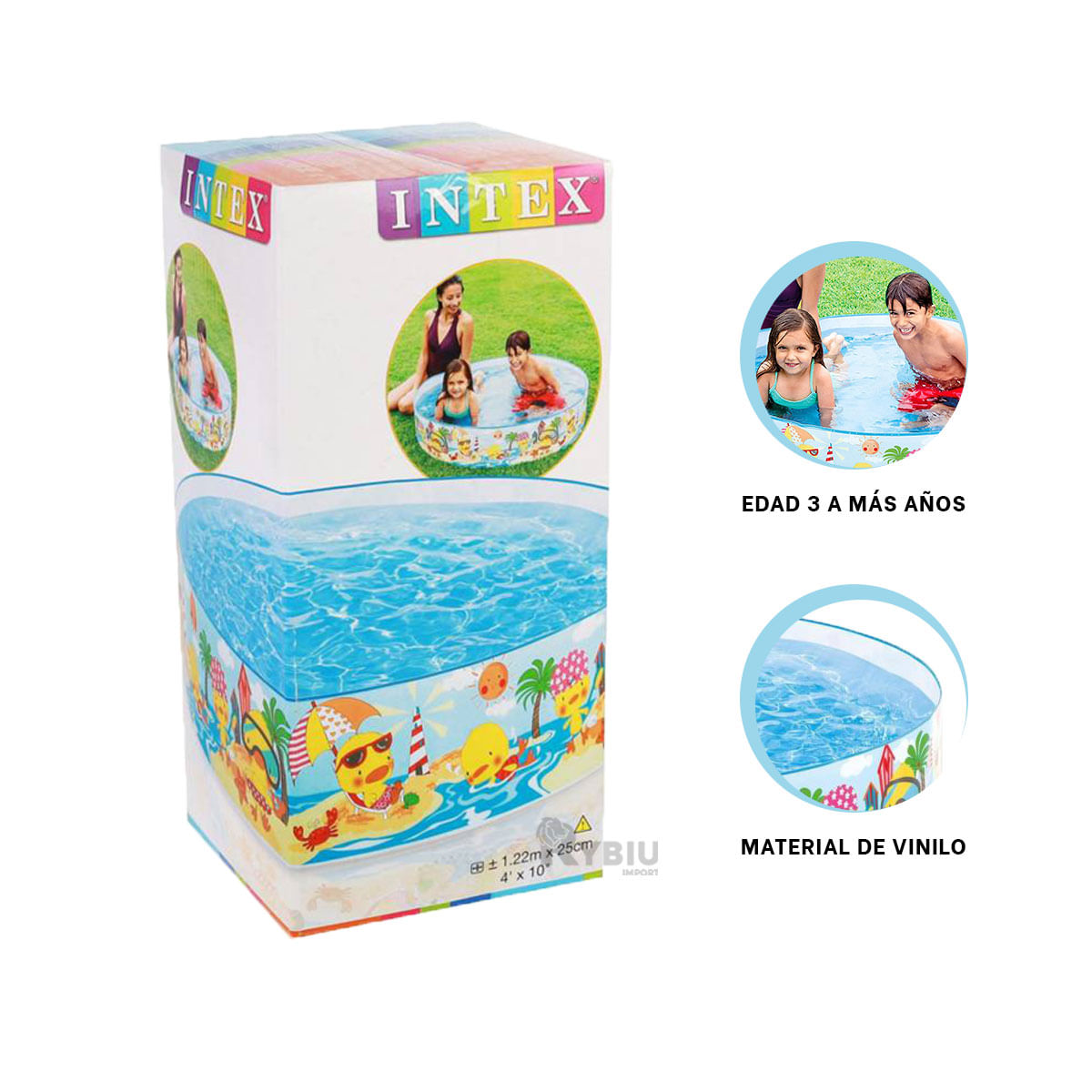 Pileta Facil Armado en Multicolor Y+Regalo Ligas para Peinar