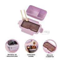 Recipiente de Alimentos de Morado Y+Ligas de Regalo