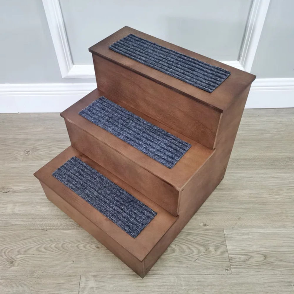 Escalera para Mascotas Taro Marrón 3 Escalones R&R MUEBLES