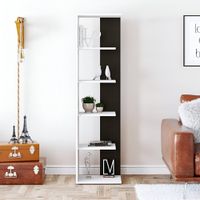 Estante Moderno Anita Blanco con Negro R&R MUEBLES