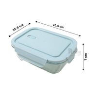 Envase para Loncheras Tapa Celest Y+Regalo Ligas para Peinar