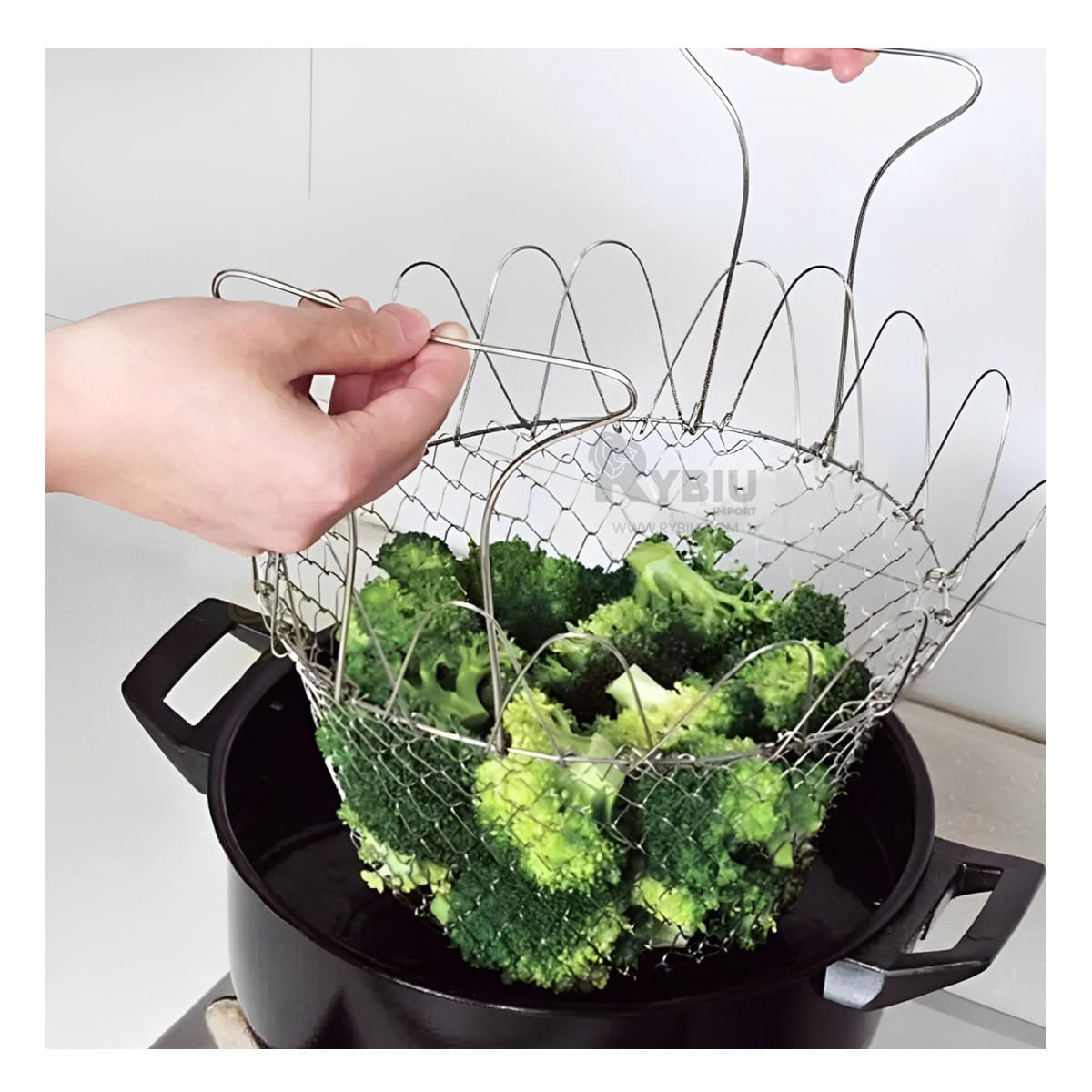 Canasta Acerada para Freir y Colar Plateado 23 cm Y+Agendita